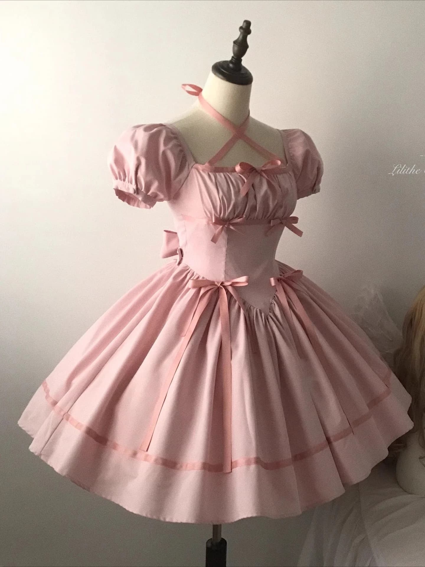 LilithEye~Petite Ribbon~Abito classico Lolita OP con orlo ampio in stili di due lunghezze