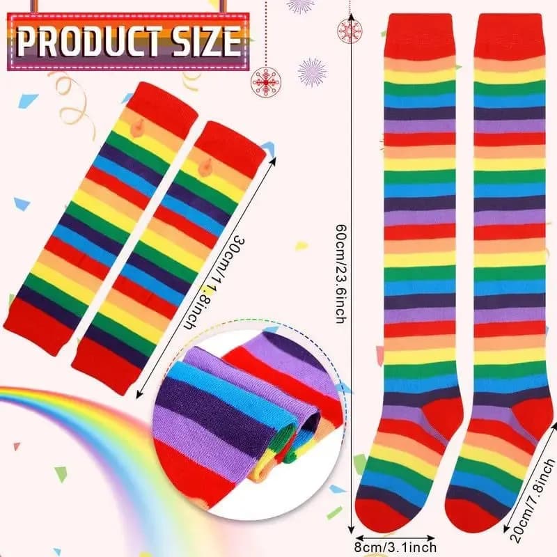 Costume da clown del circo arcobaleno per adulti per donne, ragazze divertenti, compleanno, carnevale, dolce abbigliamento da festa di Halloween; 3'v, 6.h;8'