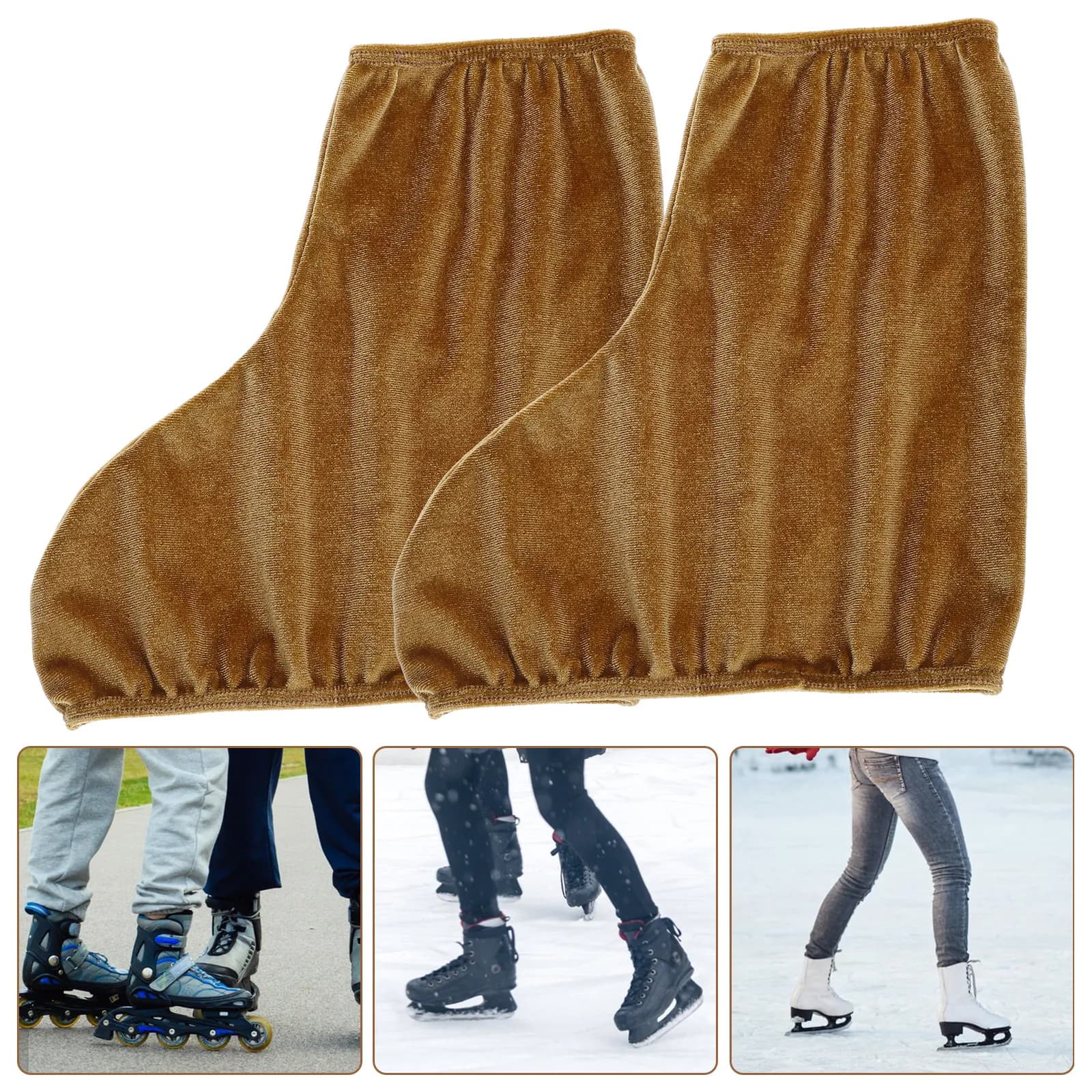 1 Paio di Copriscarpe da Pattinaggio Premium in Poliestere, Resistenti all'Usura, Portatili, Protettivi per Pattinaggio Artistico e Hockey su Ghiaccio