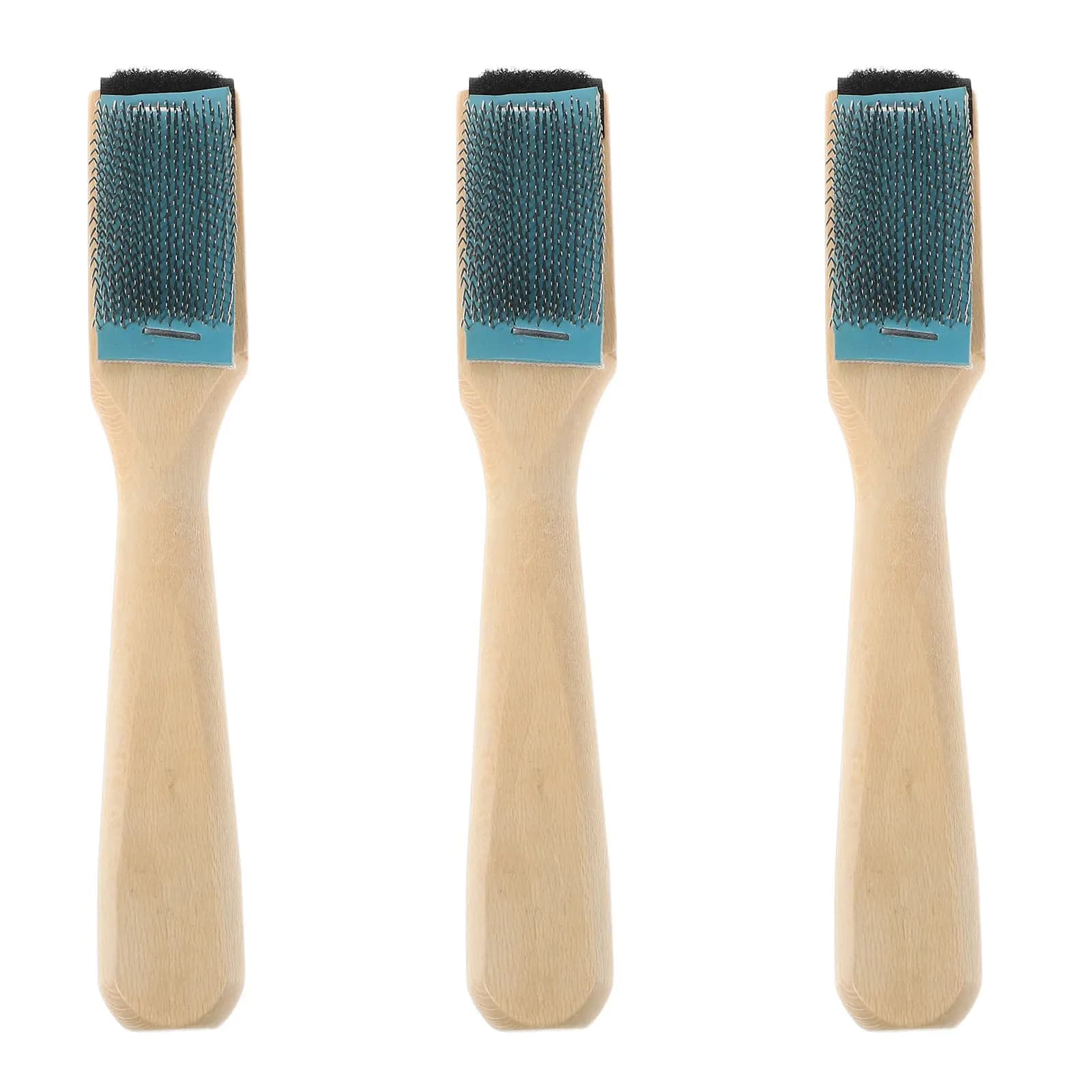 Set di 3 Spazzole per Pulizia Scarpe da Ballo con Manico in Legno e Setole Metalliche per Mantenimento Calzature da Ballo Latino e Classico