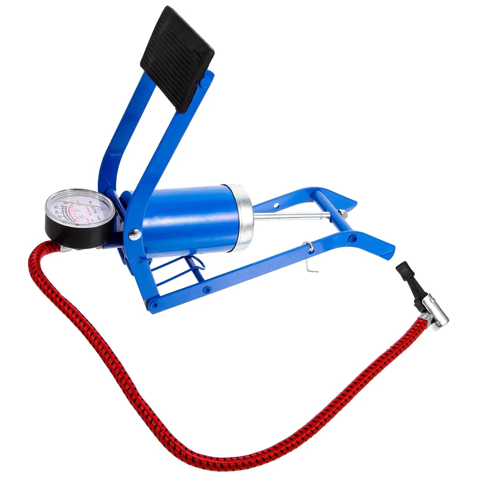 Mini Foot Pedal Air Pump High Pressure Metal Floor Pump for Bike Tire Cycling Inflator with Barometer Gauge Portable Lightweight