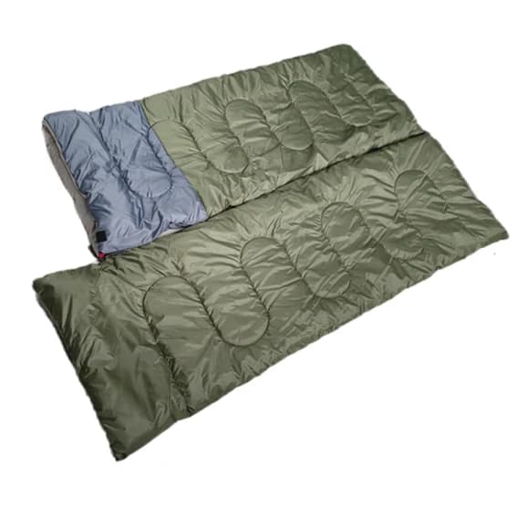 Double sleeping bag for adults with 2 cushions - XL waterproof sleeping bag for all seasons