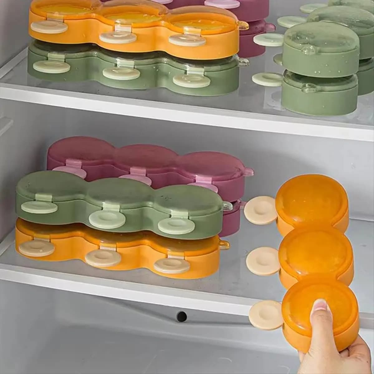 Nuovi stampi in silicone per uso alimentare Stampi per gelato a forma di ciambella Stampo per ghiaccio a 9 celle Cibo fatto in casa