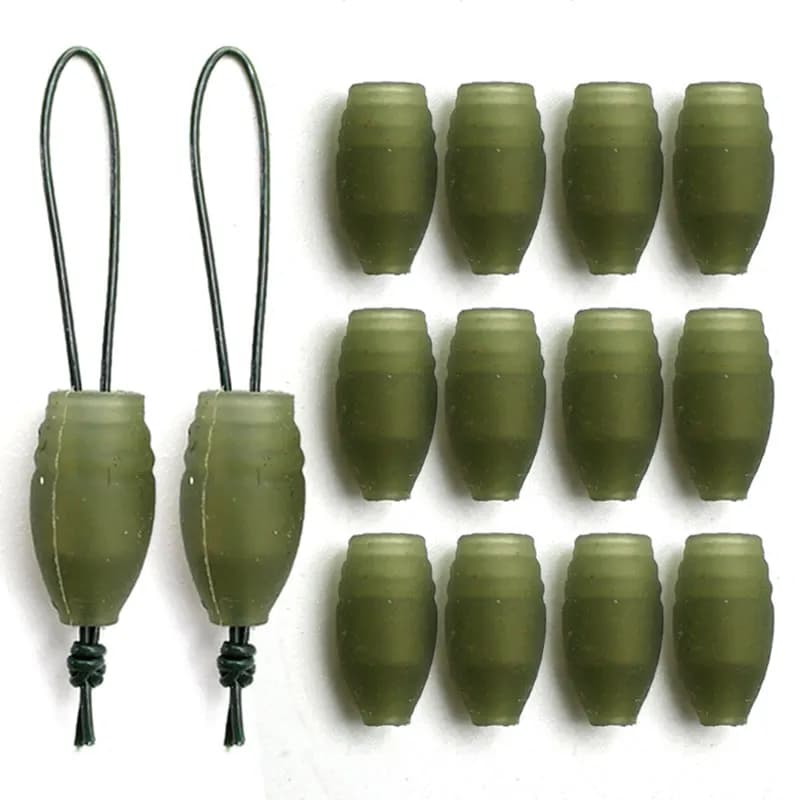 200 pieces fishing accessories for carp connectors Dacron elastic for solid elastic carp and quarry fishing gear with coarse stop beads