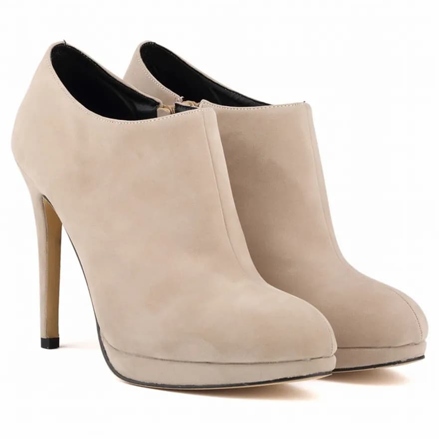 Nuovo Autunno Gregge Morbido Della Piattaforma di Modo Della Caviglia Stivali Delle Donne di 11 centimetri Scarpe Tacchi Alti Punta Rotonda Partito Sexy della Chiusura Lampo Stivali donna 10 Colori
