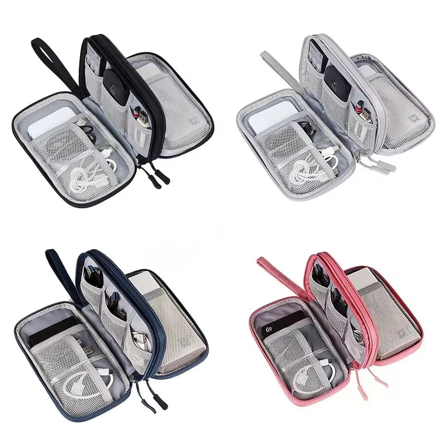 Borsa portaoggetti per accessori digitali multistrato Portafoglio da viaggio caldo Porta passaporto familiare Custodia per documenti impermeabile creativa T