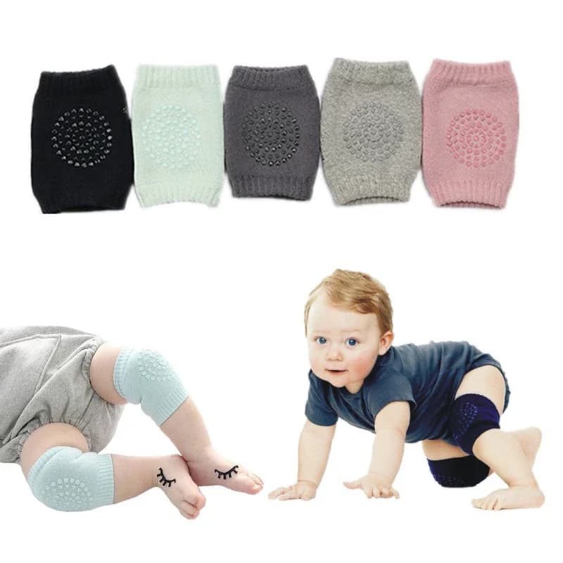 Ginocchiera per gattonare per bambini Traspirante per il pavimento del neonato Protezione per la rotula Protezione per il ginocchio per bambini Protezione per il gomito Scaldamuscoli antiscivolo Ginocchiera