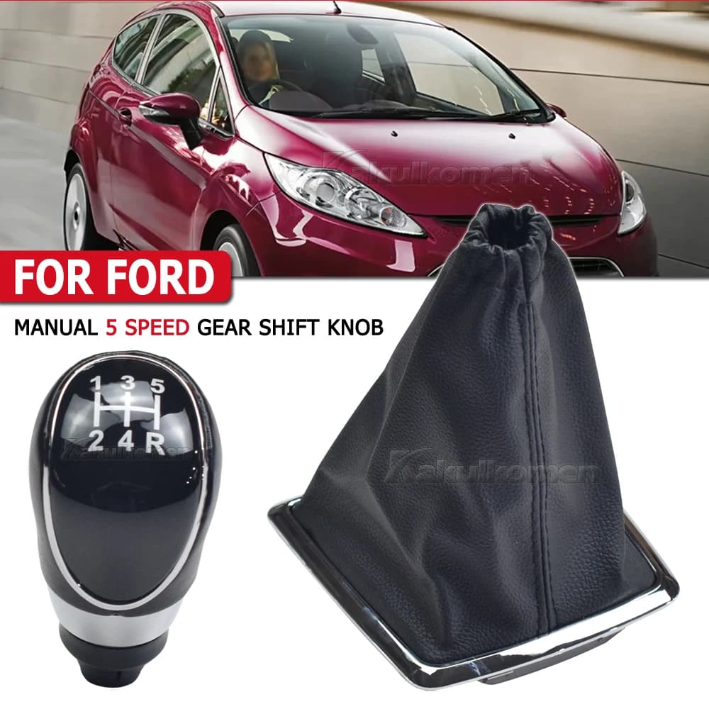 Per Ford Focus 2 3 MK2 MK3 Fiesta Ecosport C-Max Kuga S-max 5/6 Velocità Pomello Del Cambio Leva Paletta Ghetta Boot Copertura In Pelle