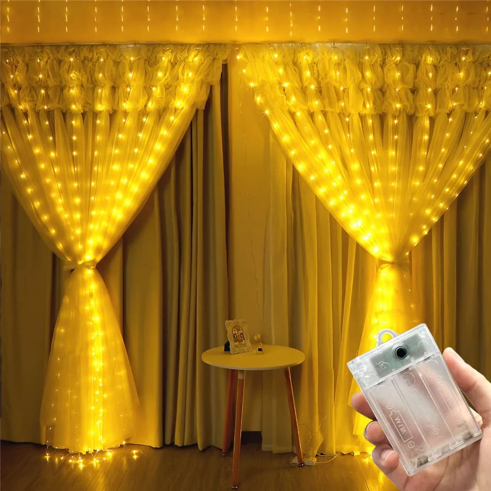 Luci a LED a batteria per decorazioni Ramadan, tende luminose, luci fatate per EID Mubarak, camera da letto, matrimoni, feste, festa della mamma