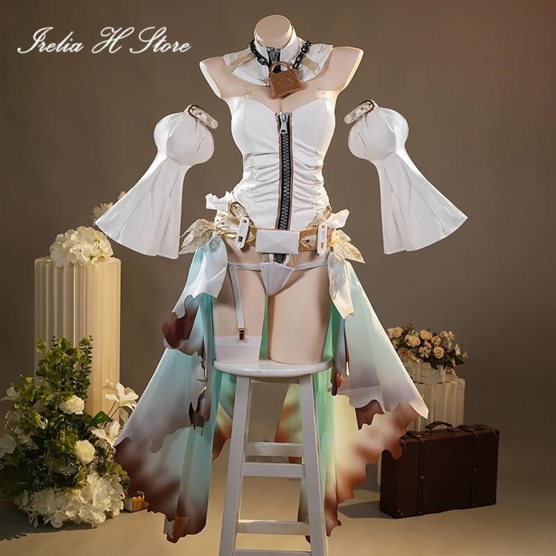 illusional FGO Saber Nero Cosplay costume nero bride dress female Anime Nero Sexy Jumpsuit Halloween Costume