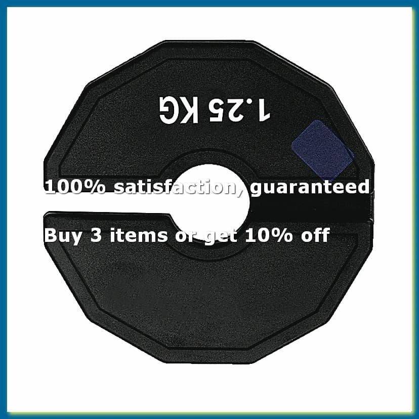 Gym Micro-Plates Dumbbell Fractional Weight Plate Rubber Fractional Weight Plates Add-on Change Black 1.25kg-A10G