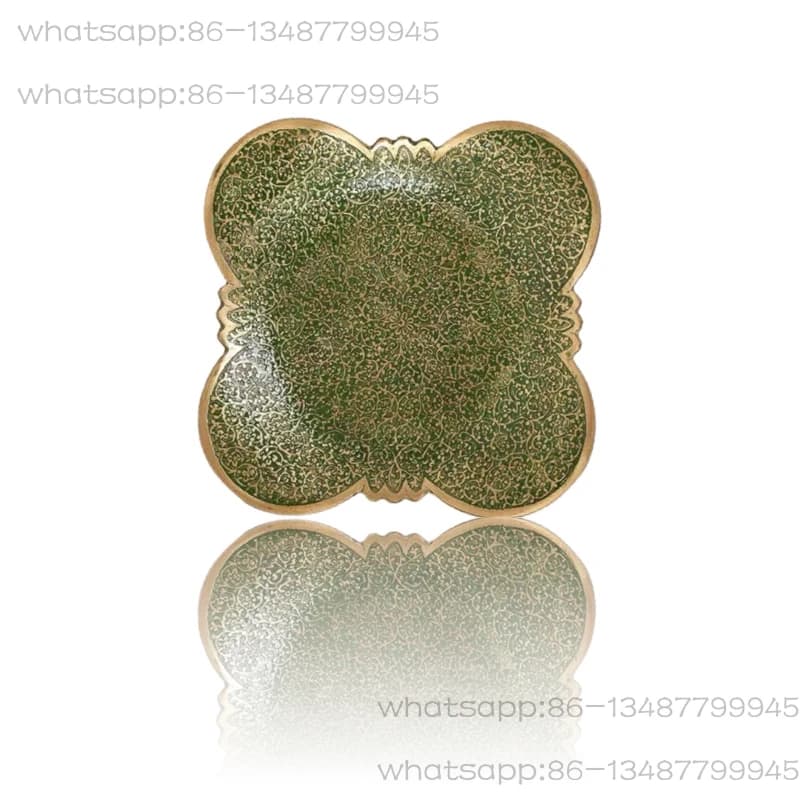 Piatto di frutta secca in ottone, ciotola per snack, forma di begonia, piatto di rame fatto a mano, stile esotico