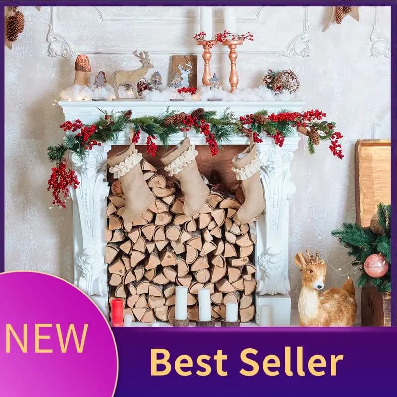 ABHI-2 Metro 20 Led String Light Outdoor Natale Foglie di pino Berry Light LED Filo di rame Fata Ghirlanda Patio Decorare Lampada