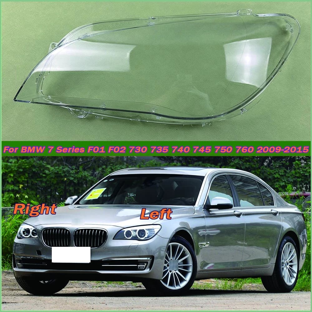 Per BMW serie 7 F01 F02 730 735 740 745 750 760 2009-2015 faro Shell faro paralume trasparente lente di copertura Plexiglass