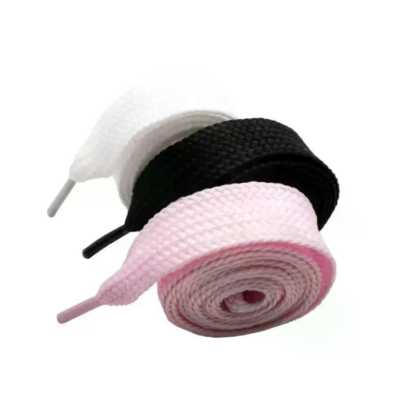 Lacci per scarpe larghi 2 cm per sneakers, lacci di ricambio alla moda e resistenti allo sbiadimento, lacci piatti classici in corda di cotone.