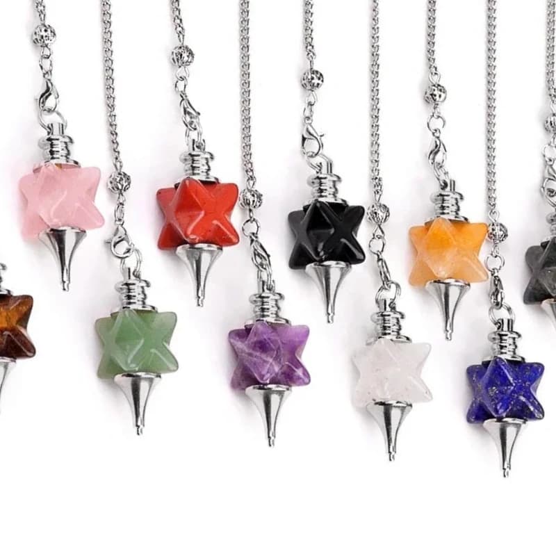 Alla moda 16x42mm Pendolo Pietra semipreziosa naturale Pendenti a forma ottagonale Acqua Ametista Avventurina Gioielli