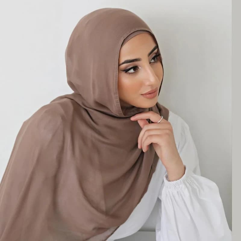 2 pieces Set Hijab modal with caps underscores Cotton Rayon Shawl for women Simple scarf Large scarf Islamic Turban