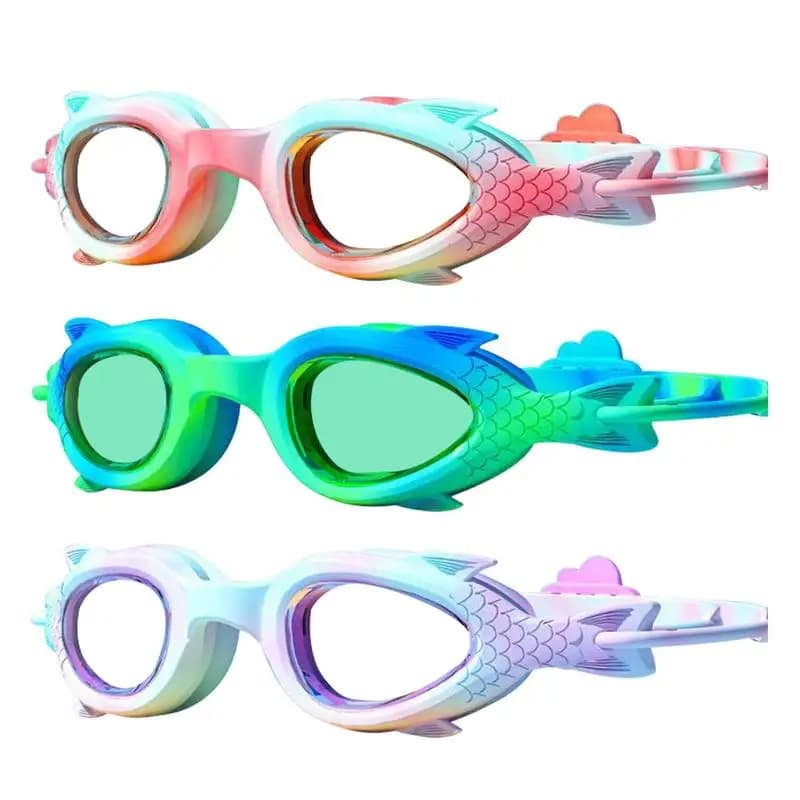 Pretty Mermaid Swimwear for Girl Daughter Enamel Without Loss Swimming Pool Glasses Silicone Pool Glasses Ocean