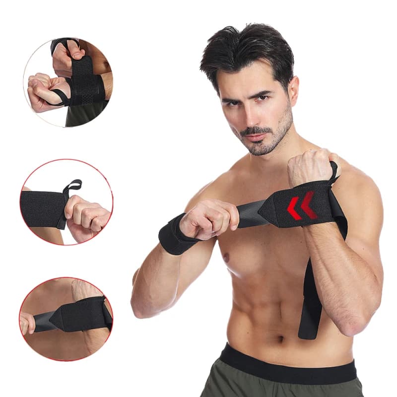 1 pz polsino supporto per il polso sollevamento pesi allenamento in palestra supporto per il polso tutore per la protezione del polso cinghie avvolge Crossfit Powerlifting