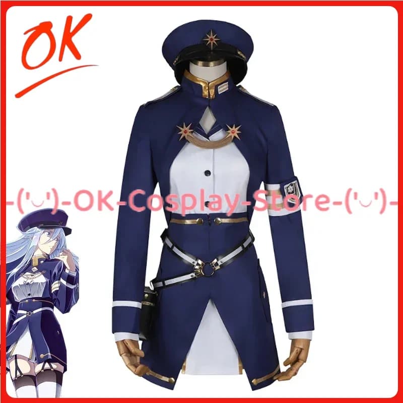 [Personalizzato] Anime 86 Eighty Six Bloody Regina Vladilena Milize Costume Cosplay Abito da donna con cappello Uniforme da festa di Halloween