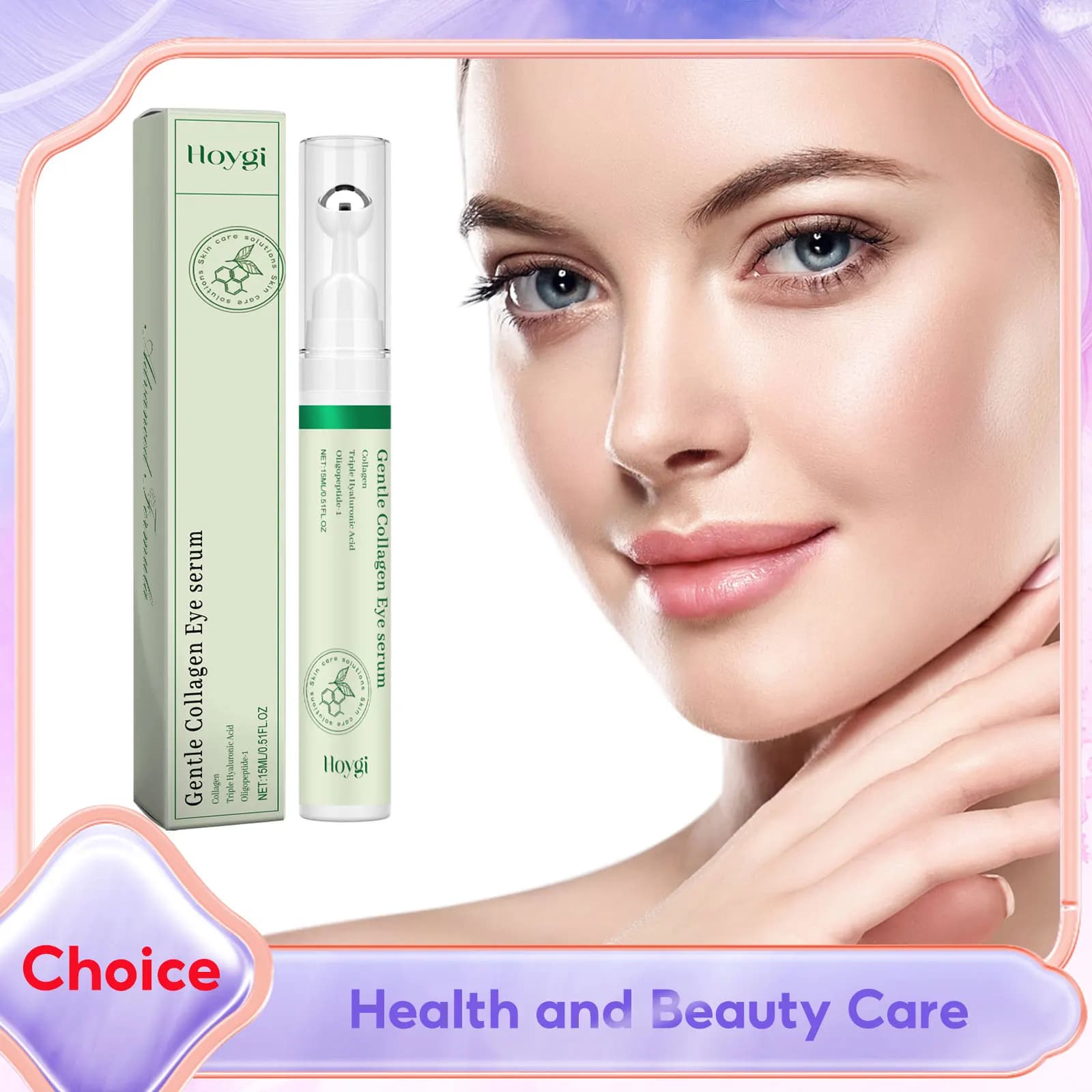 Hoygi Collagen Eye Serum Moisturizing Anti Puffiness Remove Dark Circles Eye Bag Tighten Firm Lifting Fine Line Eye Care Product