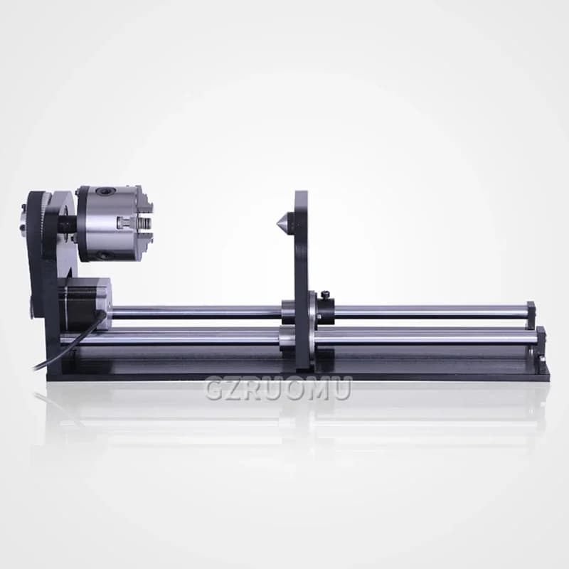 Asse rotante del router CNC con mandrino a spirale a 3 griffe da 80 mm - Asse di misurazione per macchine per incisione e taglio laser CO2