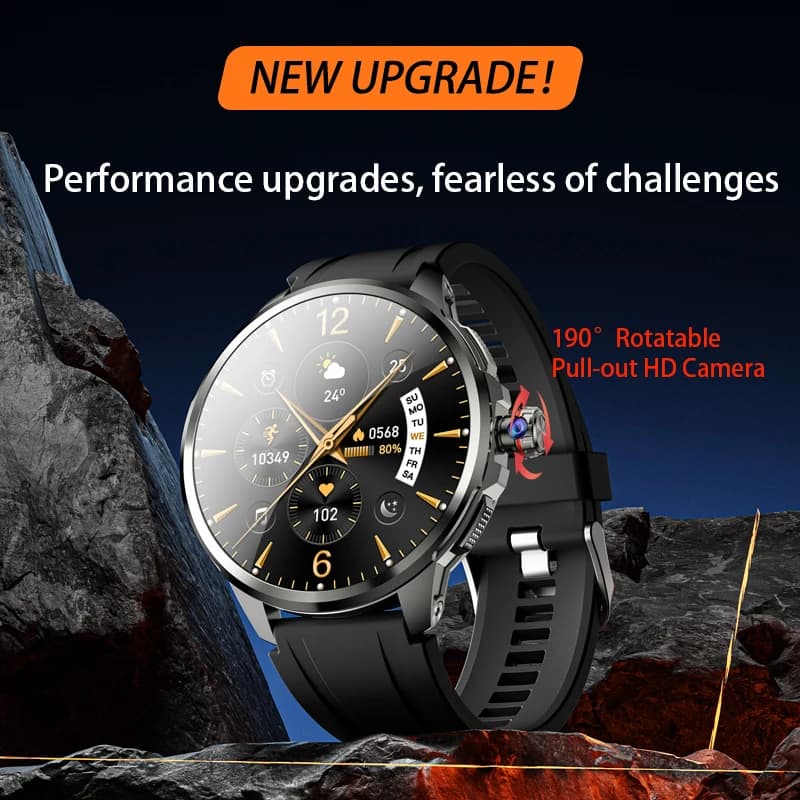Goldenspike 32GB+512GB Smartwatch 4G/5G LTE 900W Rotary HD Camera GPS WIFI HiSportPro App Bluetooth Smart Watch For IOS Android