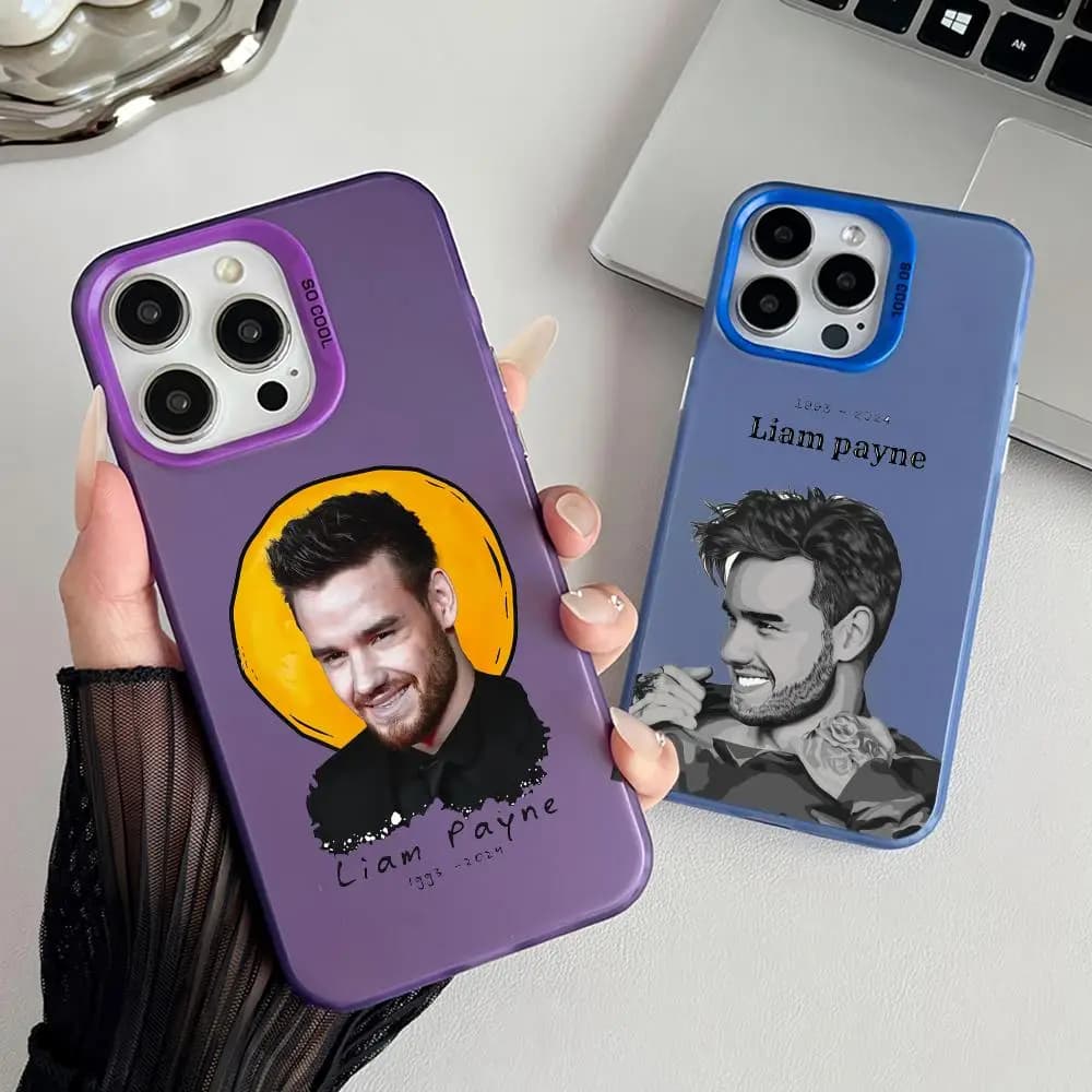 Custodia per telefono Singer L-Liam Payne opaca laser Aurora antiurto per iPhone 17 16 15 14 13 12 11 Pro Max Air