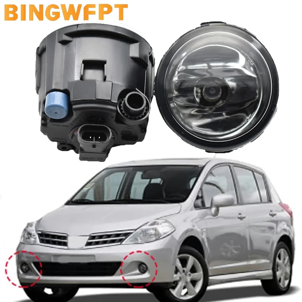2 PZ/LOTTO NUOVE Fendinebbia Per Nissan Tiida Hatchback C11x 2007 2008 2009 2010 2011 2012 Fari LED/Alogena Fendinebbia