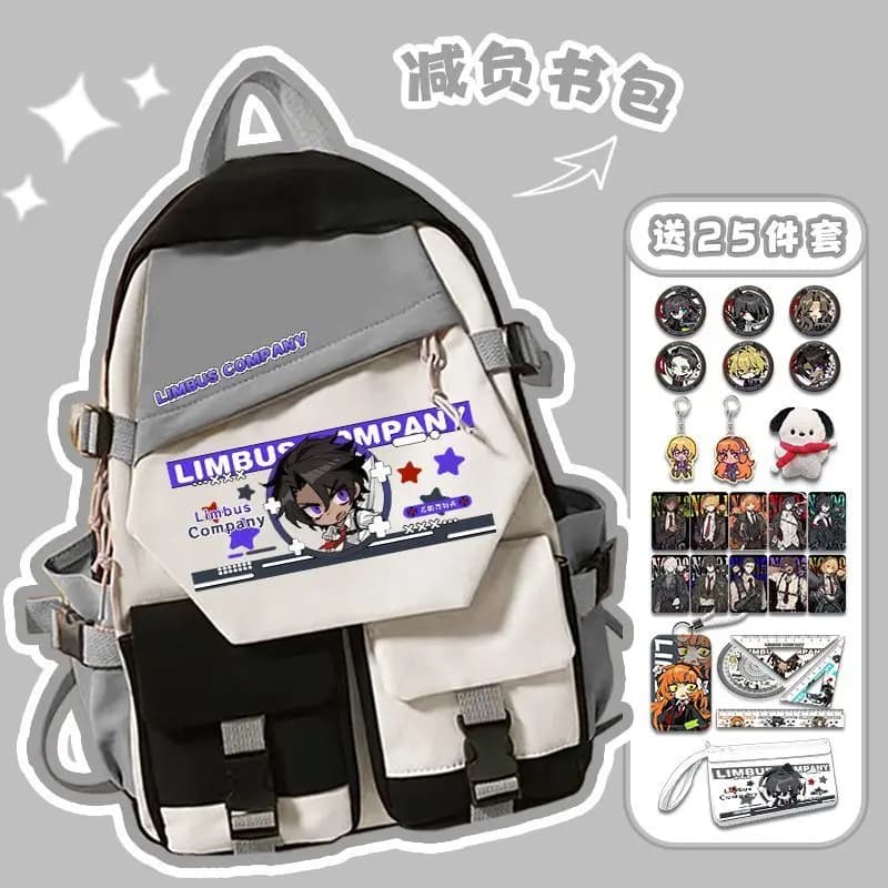 Limbus Company Heathcliff Hong Lu Sinclair Cromer Demian Zaino per la scuola