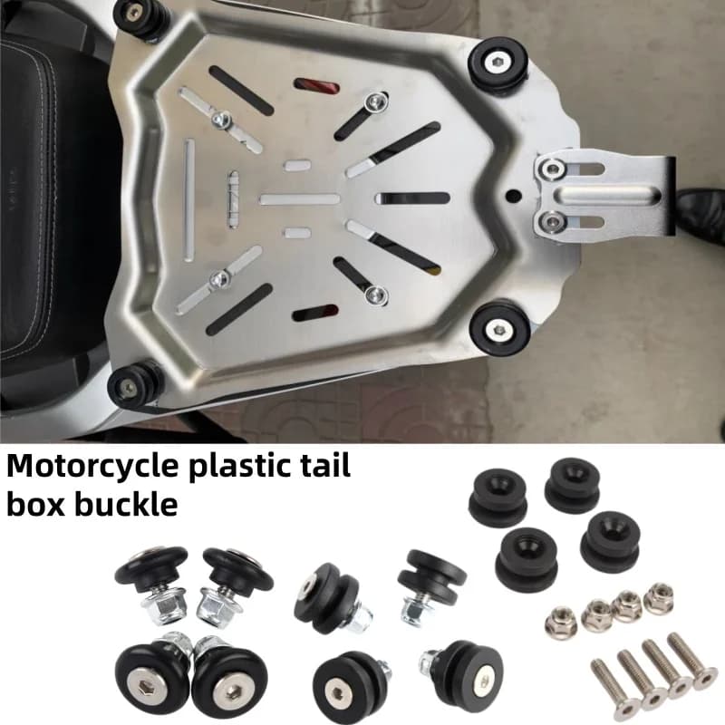 Moto Top Posteriore Scatola Dei Bagagli Caso Tronco Boccola Pad Distanziatori Fibbia H7JD Accessori Universali Contropunta Piastra Inferiore Viti