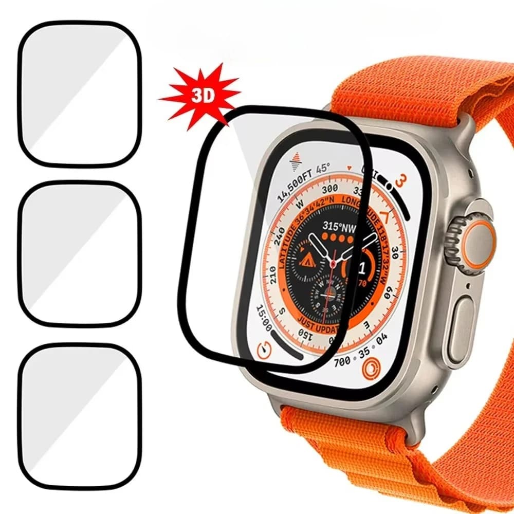 Adatto per Apple Watch 41-42-44mm 45-46-49mm, pellicola protettiva per schermo serie 10 9 8 7 6 5 SE (vetro non temperato), accessori.