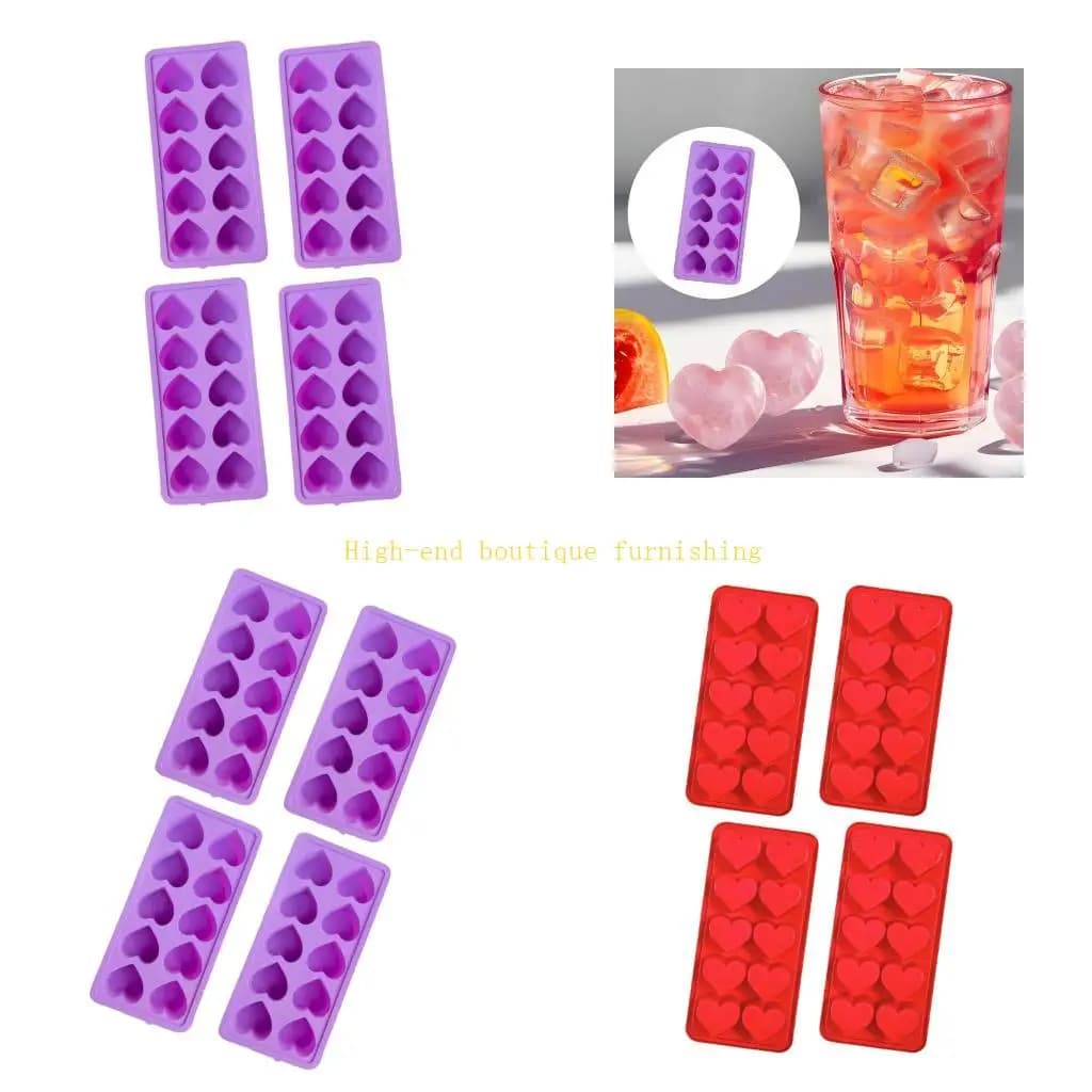 Stampi in silicone L9NB Kitchen Essential Heart, perfetti per dolcetti e dessert