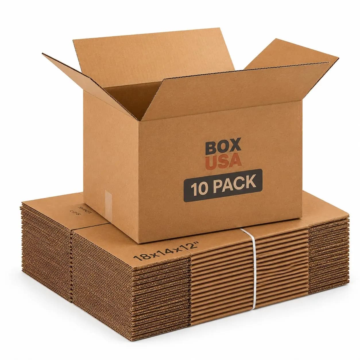 Moving Boxes Medium 18"L x 14"W x 12"H 10-Pack| Corrugated Cardboard Box for Shipping, Mailing, Packing, Packaging and Storage 18x14x12