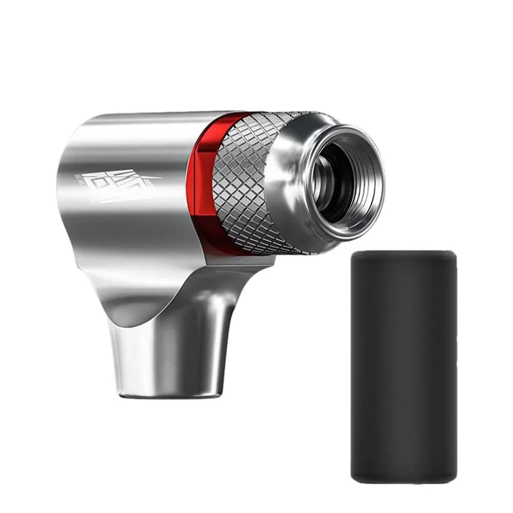 Mini Pompa CO2 in Lega di Alluminio con Custodia Protettiva, Valvole Presta, Pompa per Bicicletta, Gonfiatore Automatico Antiperdita
