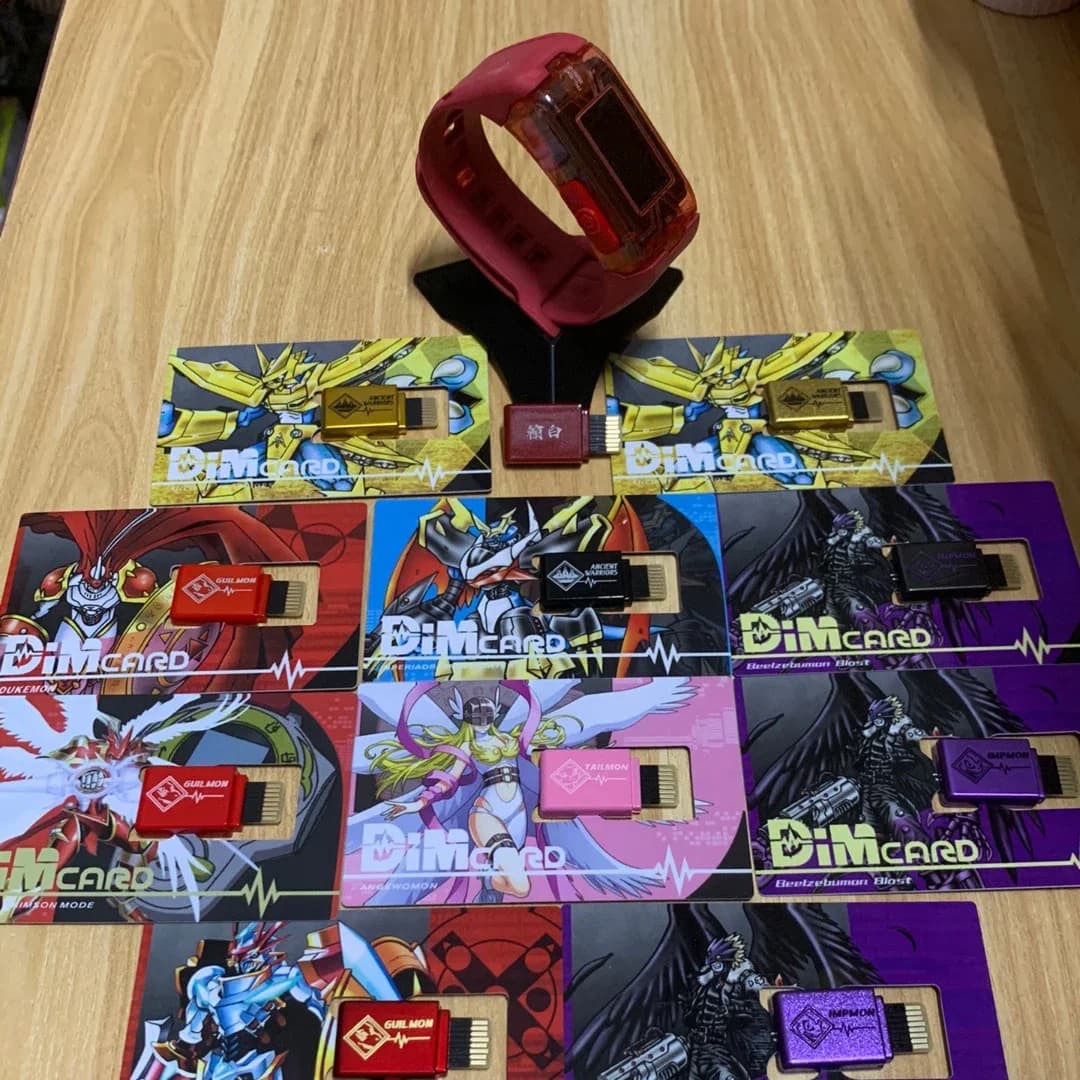 Digimon Adventure Tyrannosaurus Machine Dukemon Guilmon Angewomon Dukemon PB Limited V-mon DIM Card Pellicola protettiva Scatola di immagazzinaggio