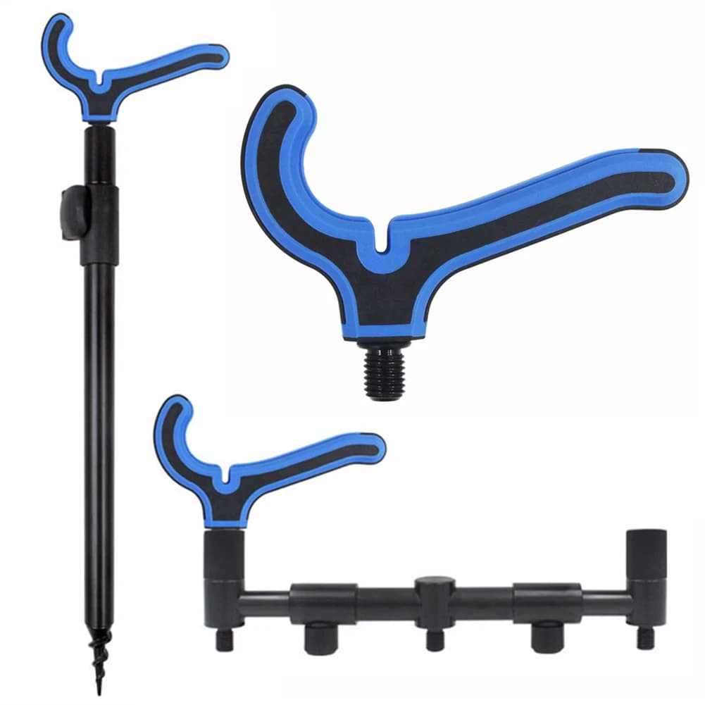 Feeder Rod Rest Head 3/8inch Thread Fishing Rod Pod Holder Bracket Fishing Rod Rest Head Grip Back Rests Rod Rack Fishing Tackle