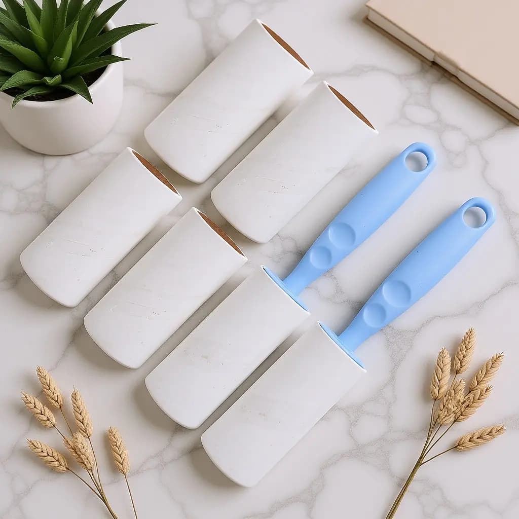 8Pcs Reusable Lint Roller Pet Hair Remover Sticky Roller Lint Cleaner for Clothes Furniture Carpet Car Portable Travel
