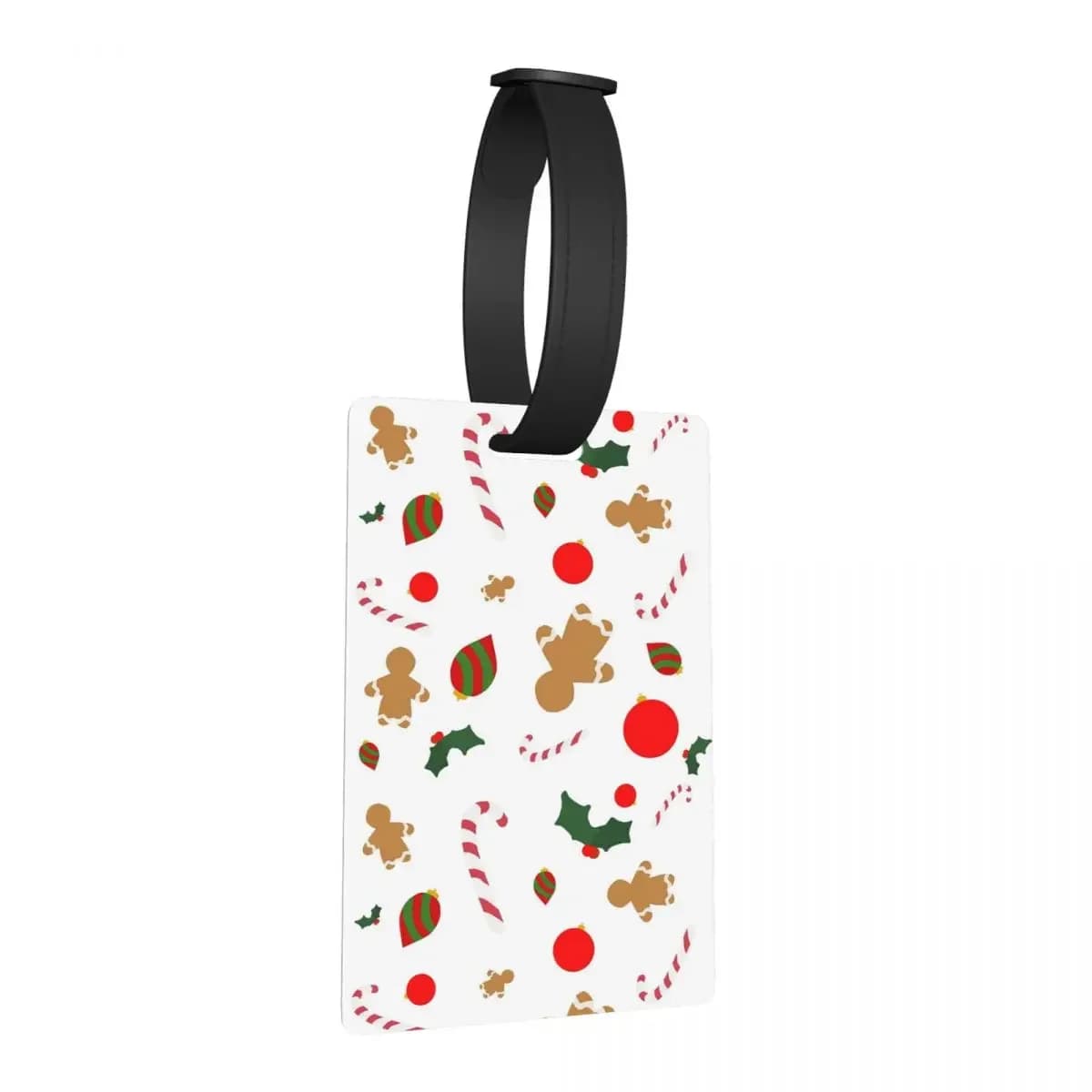 Etichette per bagagli con motivo natalizio in pan di zenzero Accessori per valigie Bagagli da viaggio Etichetta per imbarco Porta etichette ID Nome Indirizzo