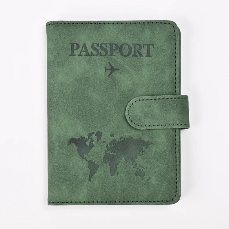 RFID PU passaporto portafoglio mappa stampa porta passaporto fermagli per biglietti di volo ID porta carte di credito copertine per passaporto accessori da viaggio