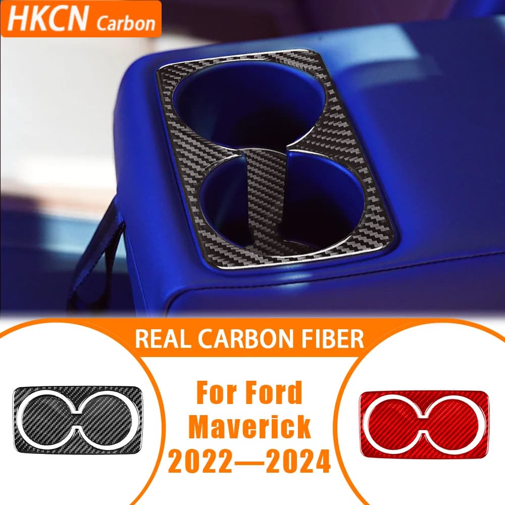 Carbon Fiber Rear Fiber Glasses Car Interior Cover Trim Wall decal Edit for Ford Maverick 2022—2024