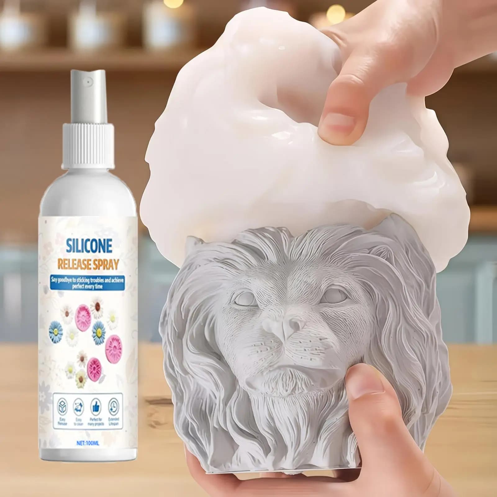 Spray Sverniciante per Stampi da 100ml, Agente Antiaderente per Resina Epossidica e Silicone, per Principianti e Professionisti