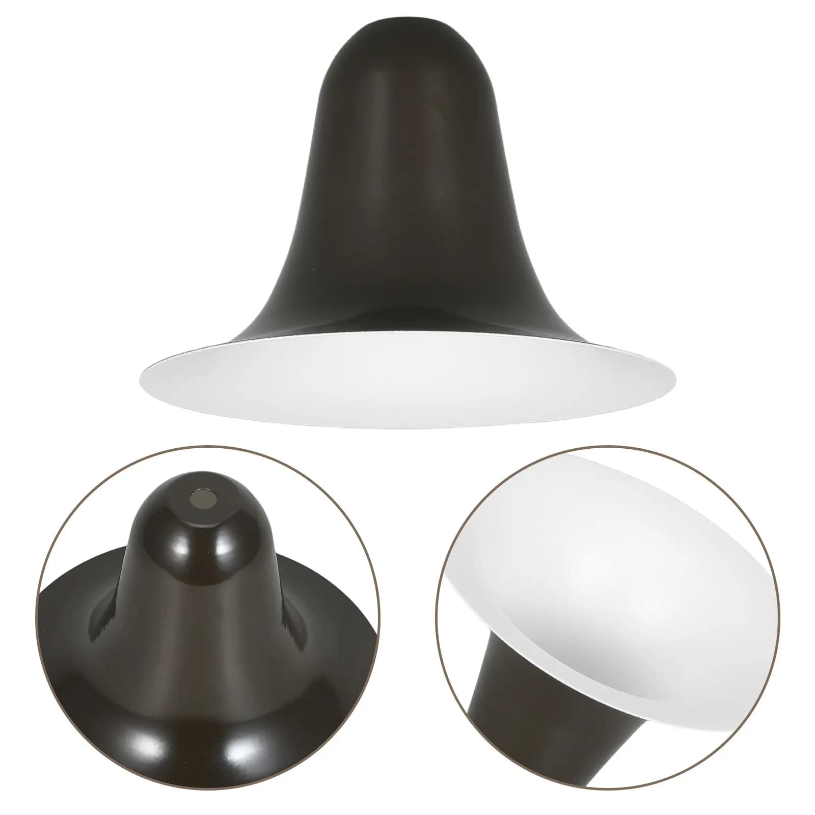 Small Desk Warmer Lamp Shade Matte Metal Dark Green Aluminum Replacement Shade 10Mm Hole Retro Industrial Minimalist
