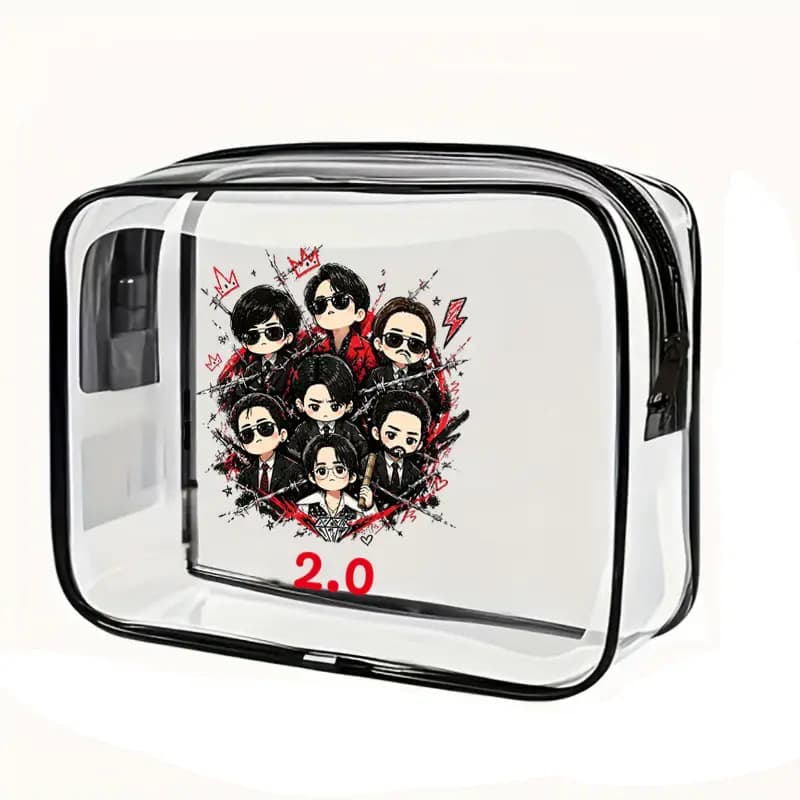 Pvc Waterproof Toilet Bag Arirang 2.0 World Tour 2026 Transparent Storage Bag Kpop Fan Gift Fashion Travel Beach Makeup Bags