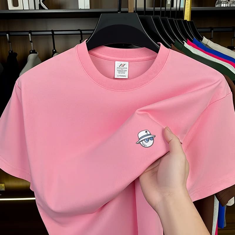 Men's summer high-quality short-sleeved T-shirt round-neck cotton100% printed 22 colors S-8XL tops casual breathable men's wear