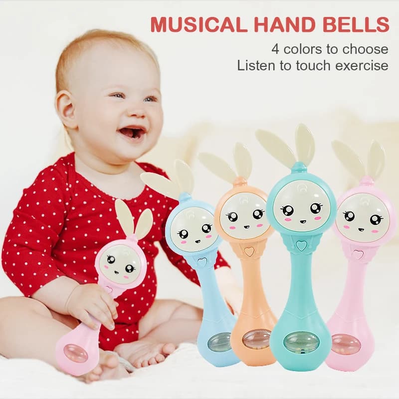 Baby Music Massaggiagengive Sonaglio Giocattolo per Bambino 0-12 Educazione Lettino Mobile Letto per Bambini Campana Neonato Passeggino Culla Ciuccio Infantile Pigliare Strappo