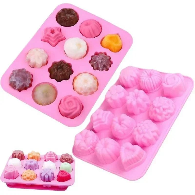 Flower Grass Mold Silicone Multi-style Baking Mold Cake Candy Chocolate Ice Pastry Food Mold Creative Shape Handmade Molds