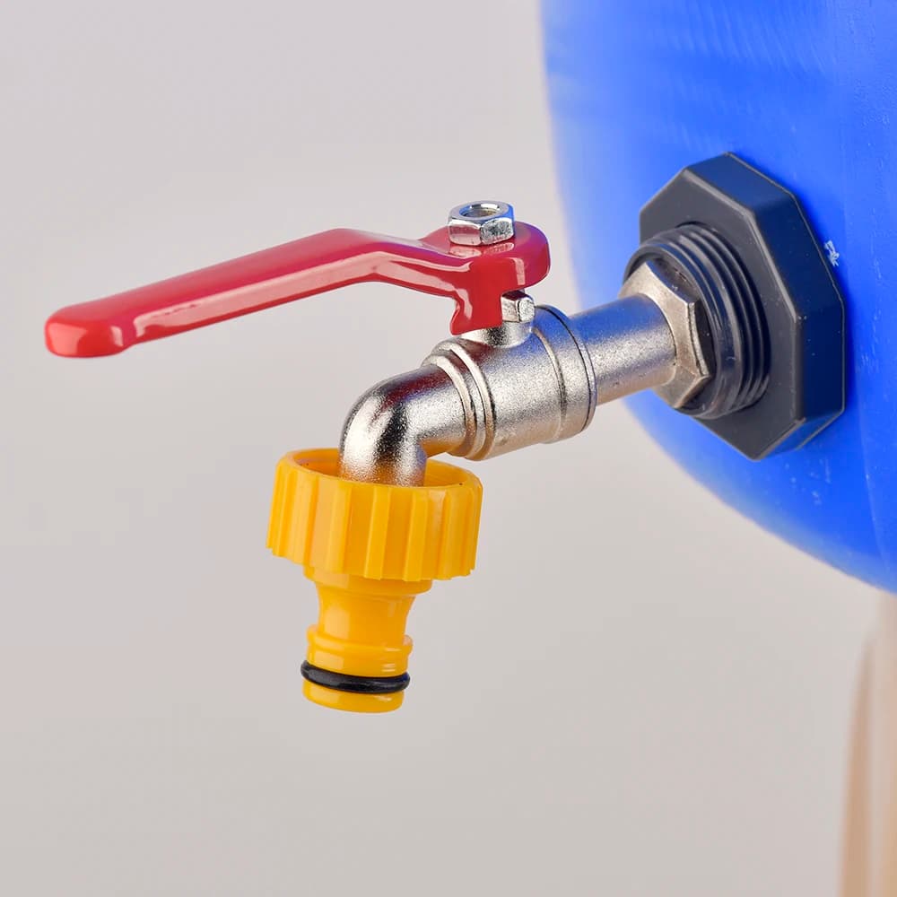 Water Tank Bulkhead Fitting Kit, Hose Outlet Inlet Alloy Faucet Connector Adapter for Aquariums Water Tanks Pools