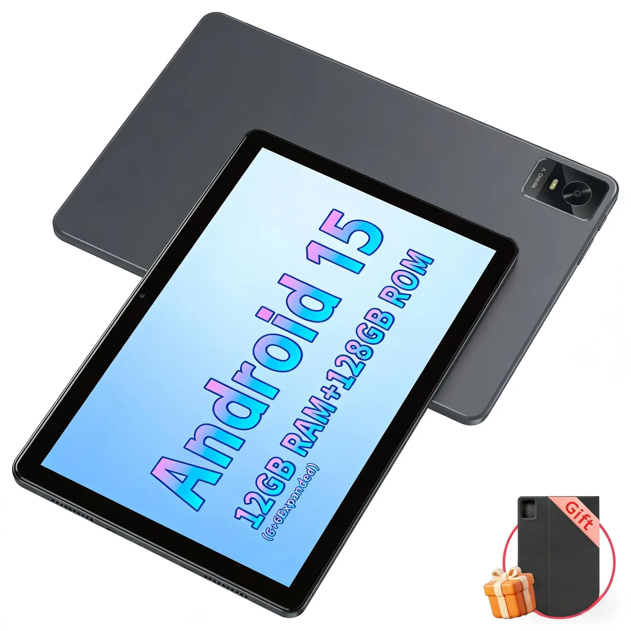 Paitanry Tablet Android 15 da 10 Pollici, 12GB RAM, 128GB ROM Espandibile a 512GB/1TB, MediaTek Helio G80 8-Core, WiFi Dual Band 5, Tablet PC