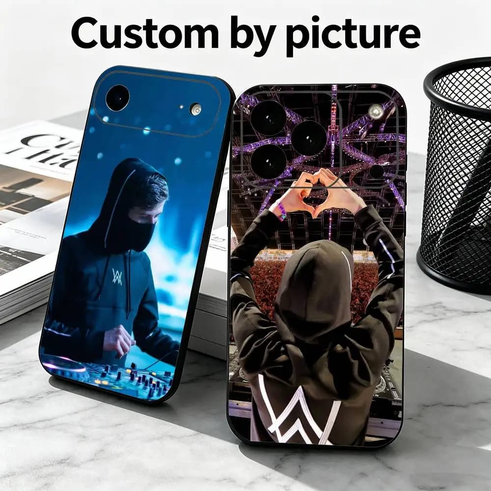 DJ Walkzz Alan Olav Walker Phone Case For iPhone 17,16,15,14,13,12,11 Plus,Pro Max,XS,Soft Silicone Black Cover